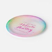 結婚の水色バブルカスタム紙プレート ペーパープレート (アングル)