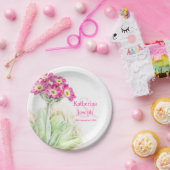 結婚の水色プリムラカスタム紙プレート ペーパープレート (パーティー)