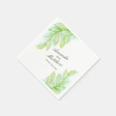 結婚の水色春離れグリンカスタム スタンダードカクテルナプキン (角)