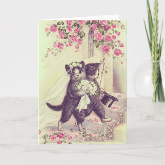 結婚の猫をカ空白のスタブル カード