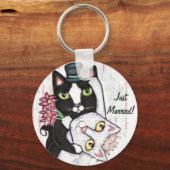 結婚の猫キーチェーン キーホルダー (正面)