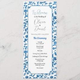 結婚の献立式Chintz Blue & Whiteフローラ プログラム