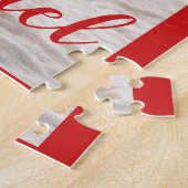 結婚の申し出は私にあなたの写真の赤と結婚する ジグソーパズル (側面)