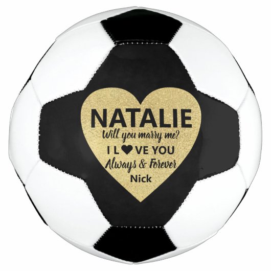 結婚の申し込みがあったら結婚してくれ サッカーボール (正面)