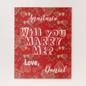 結婚の申し込みパーソナライズされたを持って行く ジグソーパズル (縦)