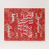 結婚の申し込みパーソナライズされたを持って行く ジグソーパズル (横)