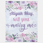 結婚の申し込み – 私と結婚してくれるか? フリースブランケット (正面)