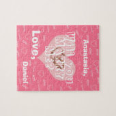 結婚の申パーソナライズされたし出は私と結婚して下さい ジグソーパズル (横)