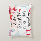 結婚の申出 |私と結婚してくれる？名前をカスタムする アクセントクッション (正面(垂直))
