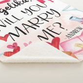 結婚の申出 |私と結婚してくれる？名前をカスタムする シェルパブランケット (3/4)