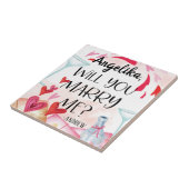 結婚の申出 |私と結婚してくれる？名前をカスタムする タイル (側面)