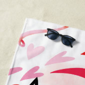 結婚の申出 |私と結婚してくれる?名前をカスタムする ビーチタオル (インサイチュ)