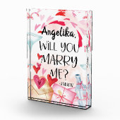 結婚の申出 |私と結婚してくれる？名前をカスタムする フォトブロック (右)