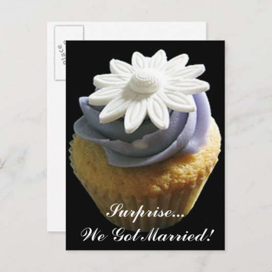 結婚の発表の郵便はがき 案内ポストカード (正面/裏面)