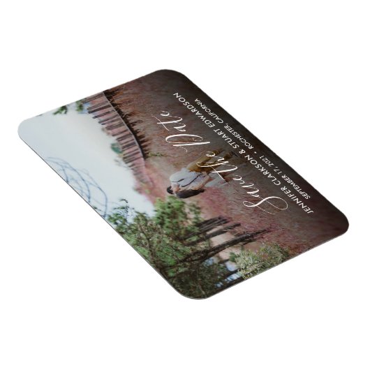 結婚の発表写真Date Magnetを保存 マグネット (右側)