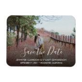 結婚の発表写真Date Magnetを保存 マグネット (横)