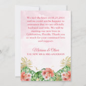 結婚の発表熱帯花金ゴールド 招待状 (裏面)