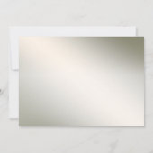 結婚の白い鳥のコカトゥー緑葉の素朴粒 招待状 (裏面)