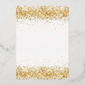結婚の白金ゴールドグリッター 箔招待状 (裏面)