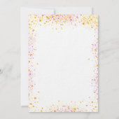 結婚の白金ゴールドピンクグリッター 招待状 (裏面)