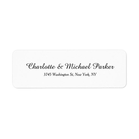 結婚の白黒クリエイティブブラシスクリプトファミリ ラベル (正面)