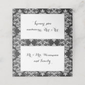 結婚の白黒ダマスクテーブル座席表 プレイスカード (外部開封)