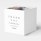 結婚の白黒パーソナライズされた写真 フェイバーボックス (正面サイド)