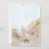 結婚の目的地サンドダネスビーチグラスインビタット 招待状 (裏面)