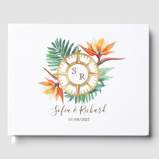 結婚の目的地パスポートコンパス ゲストブック (正面)