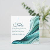 結婚の着座図 – エメラルドモダングリーン –  招待状 (スタンド正面)