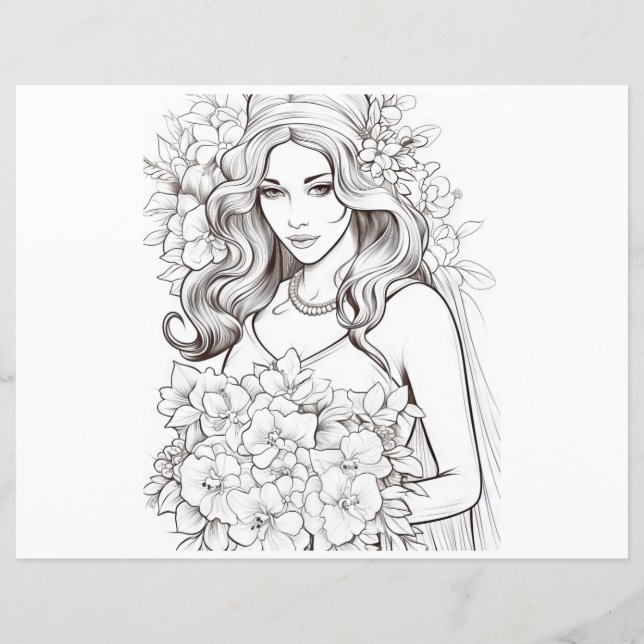 結婚の着色ページ – すべてのゲストのおもしろい (裏面)