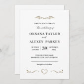 結婚の移ミニマル動デザイン 招待状 (正面/裏面)