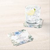 結婚の空エレガント青牡丹の花 ペーパーコースター (インサイチュ)