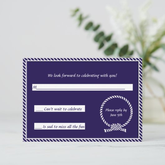 結婚の約束の返信カード 出欠カード (スタンド正面)