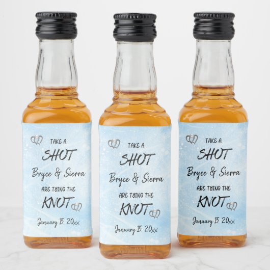 結婚の約束 冬の贈り物 パーソナライズされた リキュールボトルラベル (ボトル)