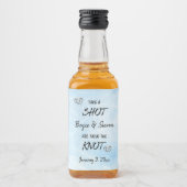 結婚の約束 冬の贈り物 パーソナライズされた リキュールボトルラベル (正面)