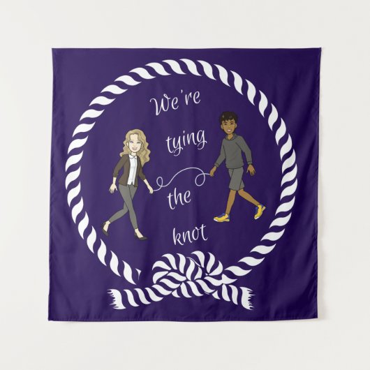 結婚の約束 航海 カラフル アニメ タペストリー (正面)