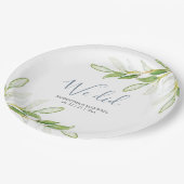 結婚の紙プレート水彩緑 ペーパープレート (アングル)