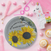 結婚の紙プレート2ひまわり ペーパープレート (パーティー)