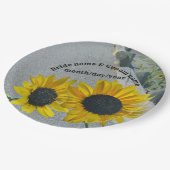 結婚の紙プレート2ひまわり ペーパープレート (アングル)