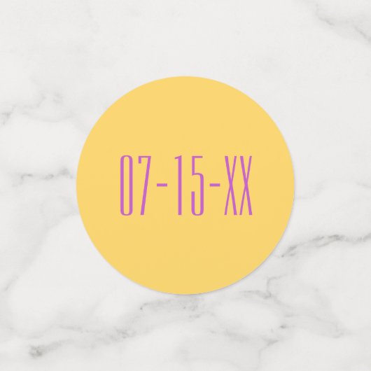 結婚の紙吹雪の新花イエローマジェンタ コンフェッティ (スモール正面)