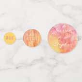 結婚の紙吹雪の新花イエローマジェンタ コンフェッティ (正面)