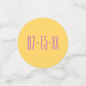 結婚の紙吹雪の新花イエローマジェンタ コンフェッティ (スモール正面)