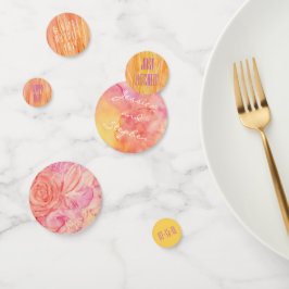 結婚の紙吹雪の新花イエローマジェンタ コンフェッティ