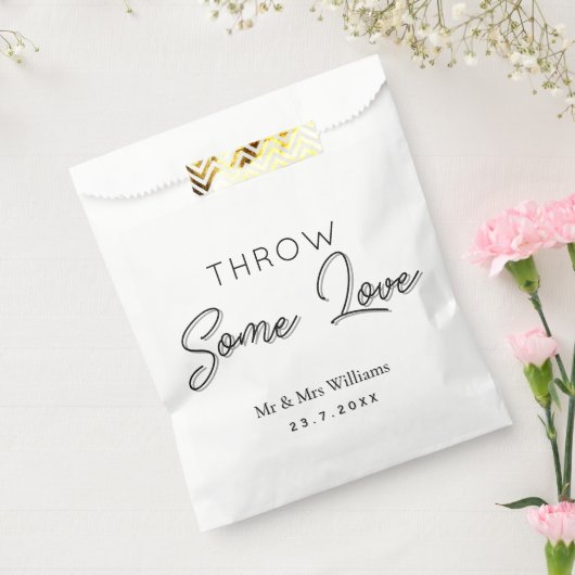 結婚の紙吹雪エレガントとおもしろいお祝いトス フェイバーバッグ (封をした状態)