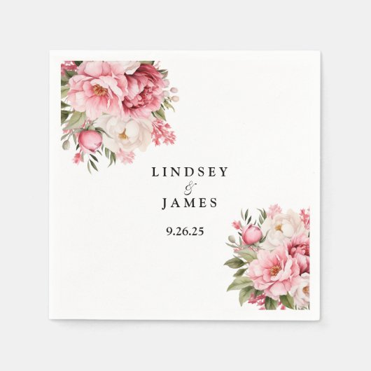 結婚の紙 スタンダードカクテルナプキン (正面)