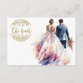 結婚の素朴クラシックフローラ エンクロージャーカード (正面)