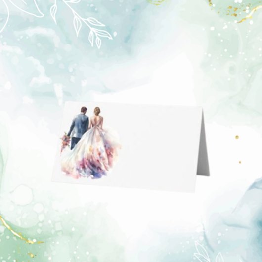 結婚の素朴クラシックフローラ プレイスカード