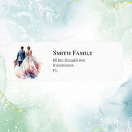 結婚の素朴クラシックフローラ ラベル