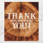 結婚の素朴ヴィンテージ木お願い ワインラベル (シングルラベル)